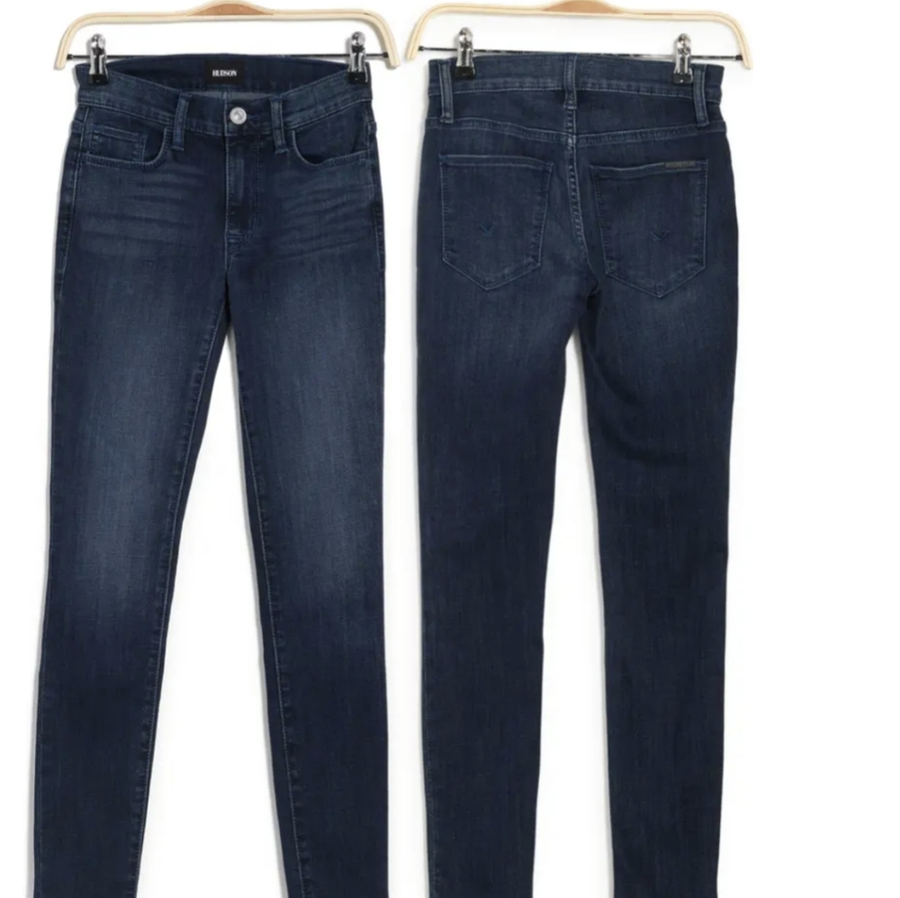 Hudson Natalie Mid Rise Super Skinny Jeans